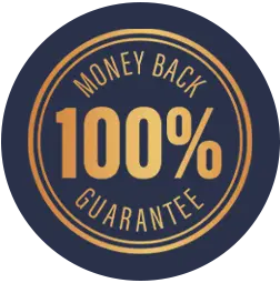 100% money-back guarantee seal